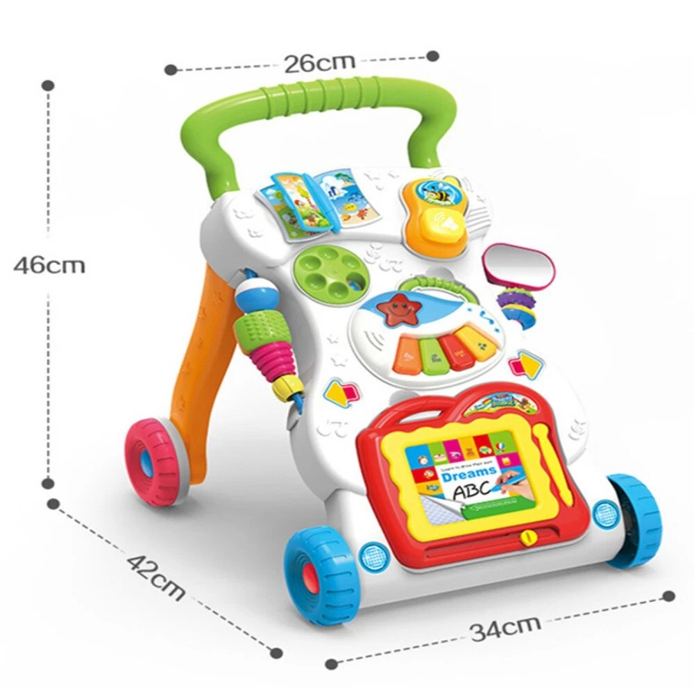 Screw Musical Walker Toddler Trolley High Quality Baby Walker Sit
