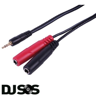 3,5 mm Stereo Klinke auf 2 x 6,35 mm Mono Buchse Klinkenbuchsen Kabel, 0,5 m - PLS00790