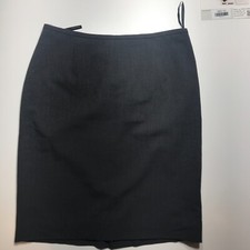 Calvin Klein Womens Pencil Skirt Gray Stretch Knee-Length Office Work Lined Sz 6