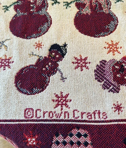 Christmas Winter Snowman Tapestry Throw Blanket Crown Crafts