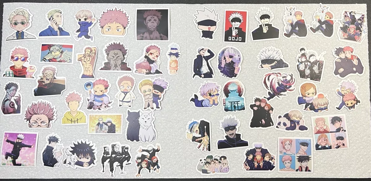 49 Piece Matte Anime Jujutsu Kaisen Sukuna Nanami Sticker Lot