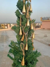 Vintage Harmony Cow Bells 10 Pieces Handmade Rustic Lucky Cone Christmas Decor