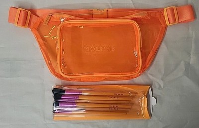 Morphe Vip Sweep By Saweetie   6 Piece Brush Collection + BELT BAG   Orange