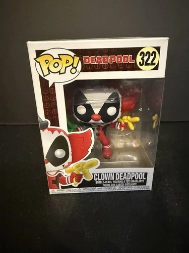 FUNKO POP ! CLOWN DEADPOOL 322 BOX NOT MINT F01