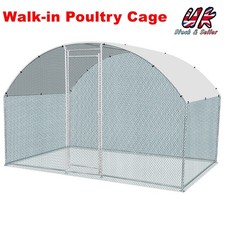 6.5x10ft Large Metal Chicken Coop Hen Run House Farm Pen Walk-in Poultry Cage
