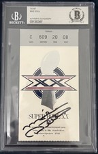 Mike Ditka Signed Chicago Bears Super Bowl XX Ticket Stub 1/26/1986 Beckett Auto