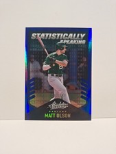 2022 Panini Absolute - Statistically Speaking Matt Olson #SS-4 Spectrum Blue...
