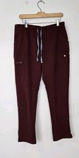 Figs Yola Skinny Scrub Pants Burgundy Women s Medium TW2000 Technical Collection