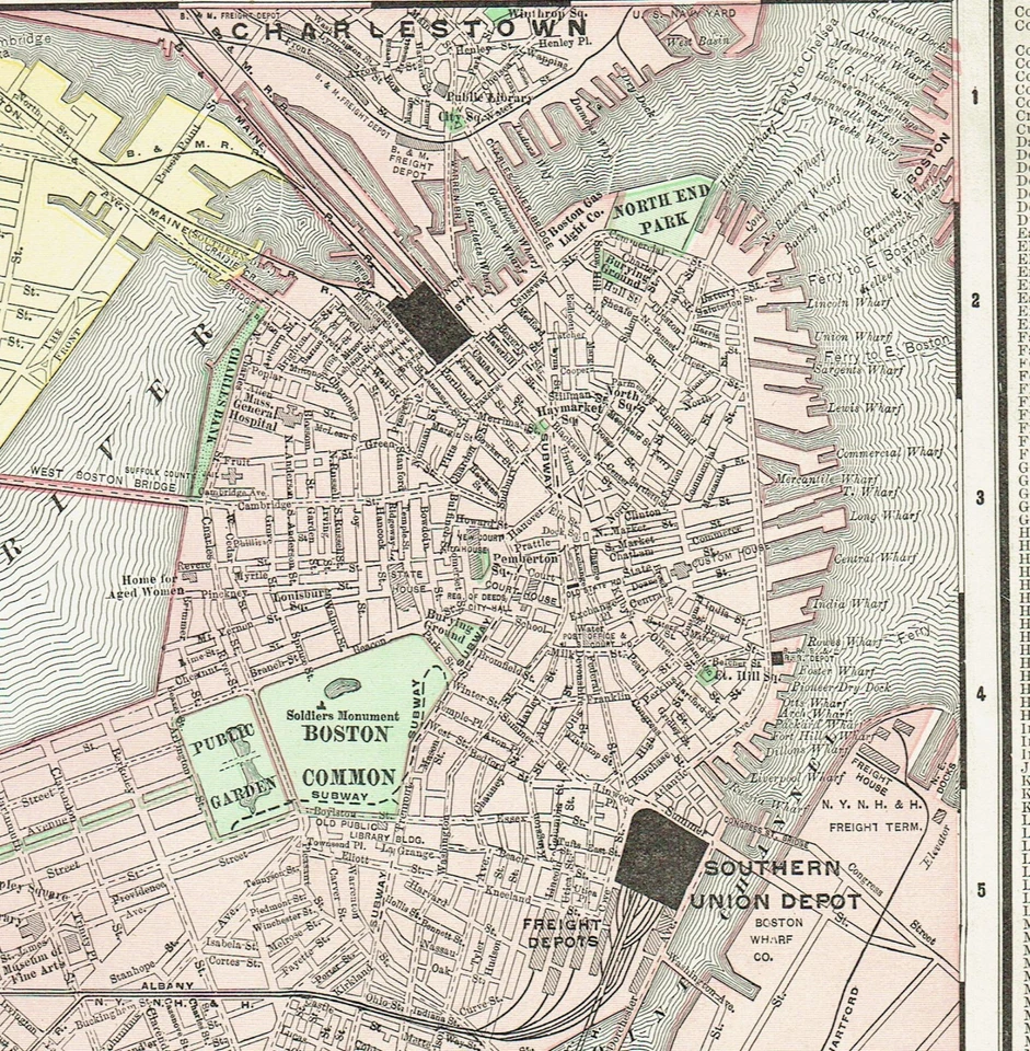Dated 1902 Antique Color Maps of Boston and Rhode Island - Image 2 of 4