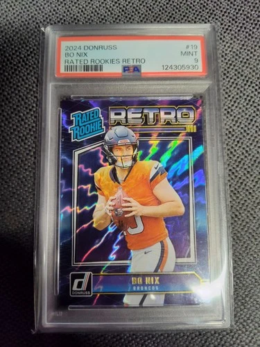 2024 donruss bo nix rated rookie retro PSA 9