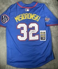 Jacob Misiorowski Signed 2025 All Star Game Jersey Jsa Coa Brewers Autographed 