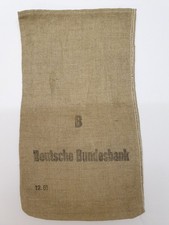 Münzen SACK Deutsche Bundesbank Geldsack Leinensack  Jute  Geschenkverpackung