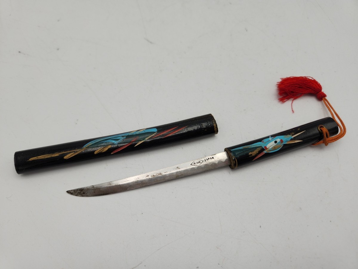 Vintage Placo Japan Mini Katana Sword Knife Letter Opener Dragon