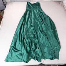 Fashion Nova Dress Womens 2X Green Clara Satin Maxi Hunter Formal Evening Gown