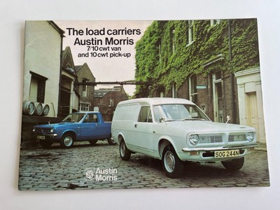 Austin Morris 7 10 cwt Van Pick-up Truck UK Markt Verkaufsprospekt Januar 1975