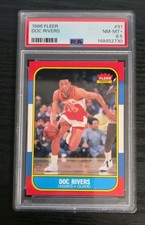 1986 Fleer #91 Doc Rivers PSA 8.5