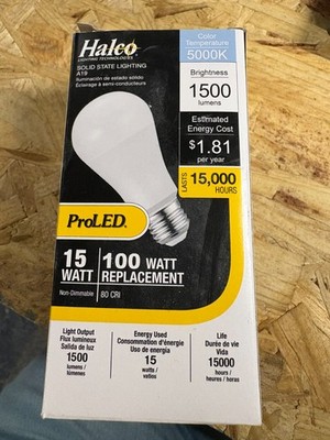 HALCO PRO LED LIGHT BULB A-19 # 85114