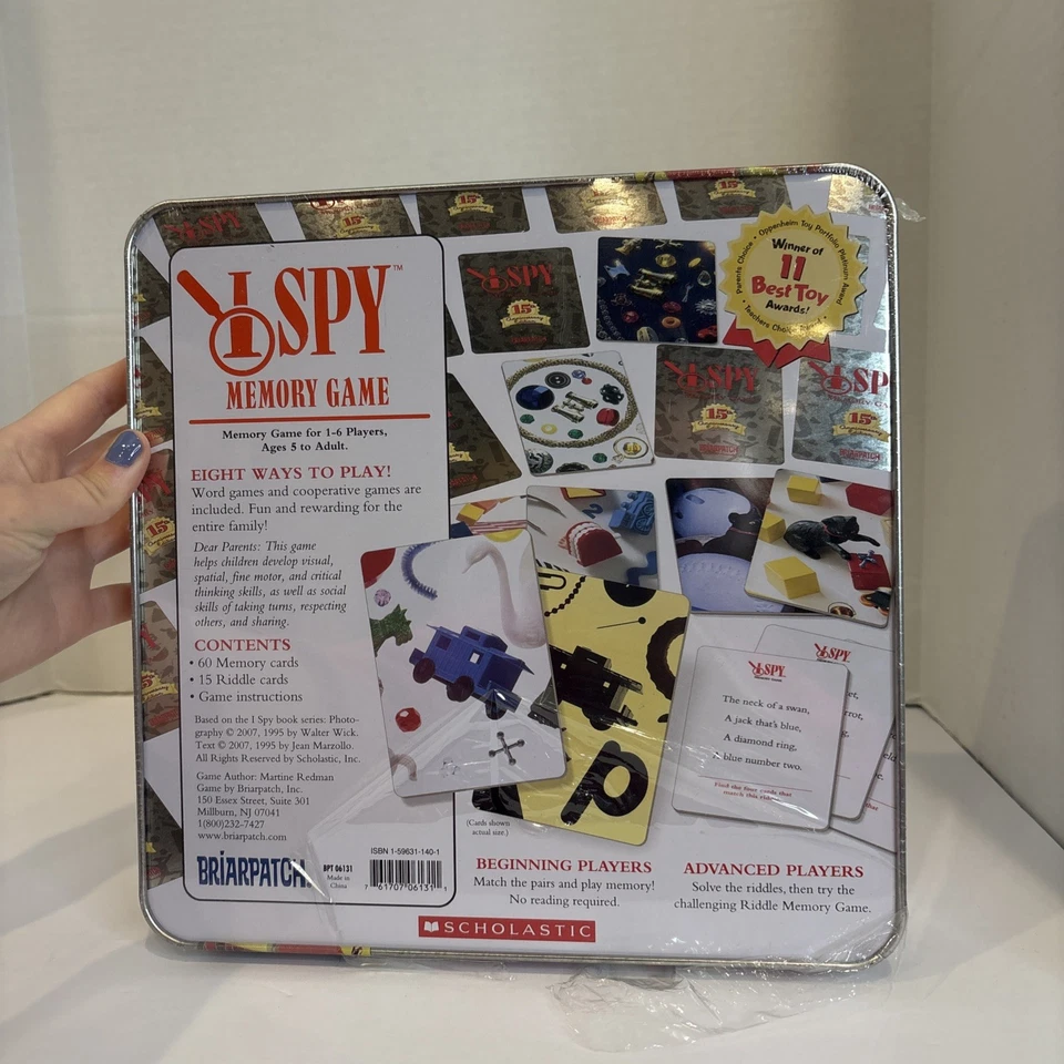 I SPY Memory Game 15th Anniversary Edition SHOLASTIC BRIARPATCH NEW SEALED! - Image 4 of 4