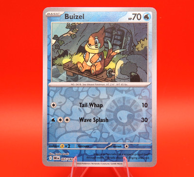 Buizel | 057/182 | Common Reverse Holo | SV10 | Pokémon | Store Promo Eligible
