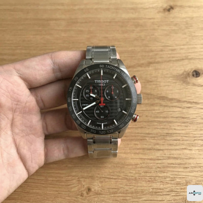Tissot PRS 516 Chronograph T100.417.11.051.01 schwarzes Zifferblatt Saphir Herrenuhr 42mm