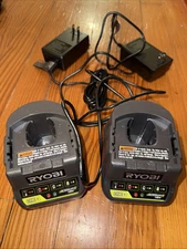 2 Ryobi ONE+ P118B 18Volt Lithium Ion Battery Charger. Tested And Works Great