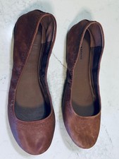 Lucky Brand Emmie Brown Leather Ballet Flat Size 9.5