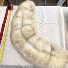 Zwingberg's Alaska Fur Co. Vintage Ivory Fur Collar Cream Color with Labels