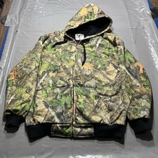 Realtree Timber Camouflage Zip Up Sherpa Tactical Hoodie Hunting Outdoors Size L