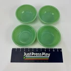 Lot of 4 1950s Fire King Ovenware Jadeite Soup Cereal Bowls 5.5" Rolled Rim