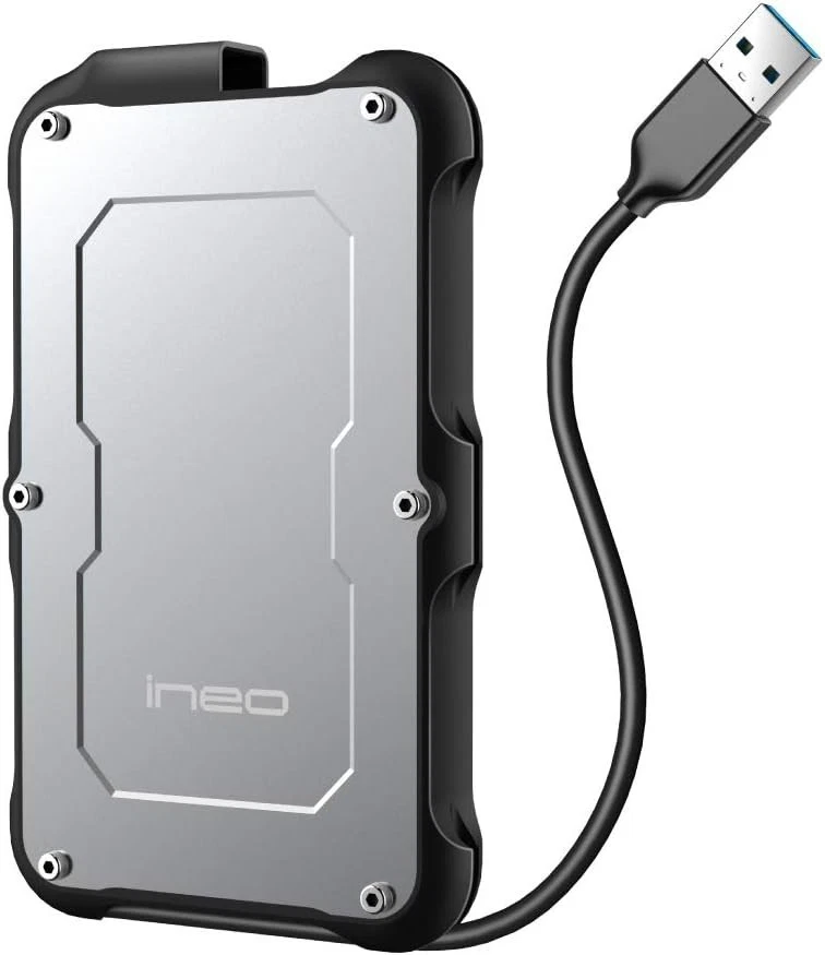 External Hard Drive Enclosure Aluminum Waterproof Shockproof for SATA SSD HDD - Image 3 of 4