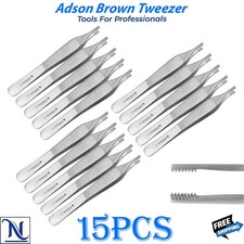 Dental Adson Brown Tweezers Tissue Forceps Tooth Dressing Instrument