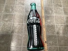 Vintage 1950s COCA-COLA 28  inch COKE BOTTLE ADVERTISING THERMOMETER SIGN