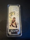 20gram Year of The Monkey Chinese Silver Bar. 0.999 Fine Silver