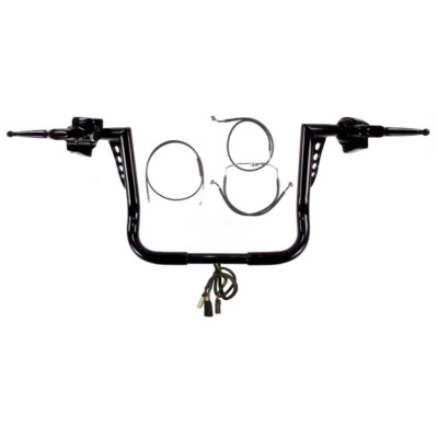 1 1/4'' BBlack 12'' Hot Shot Handlebar Kit 2008-2013 Harley Ultra Classic No ABS