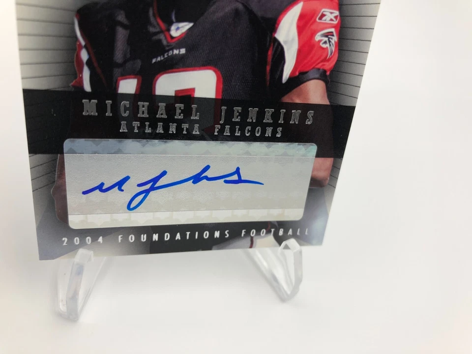 MICHAEL JENKINS AUTO Card 2004 UD Signature Foundations Signed ATLANTA FALCONS - Image 2 of 4