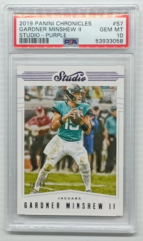 Gardner Minshew II Panini Chronicles Studio #S7 Purple