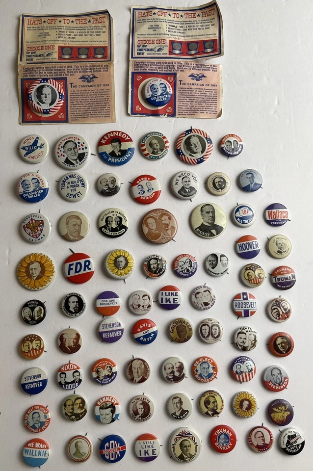 Lot 70 Different Amoco Oil Promo Reproduction Political Campaign Pins 1972-76 - Image 4 of 4