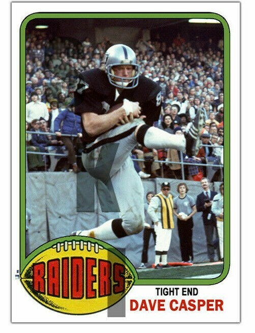 1976 STCC #532 Dave Casper Topps Oakland Raiders Los Angeles HOF