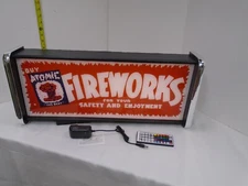 Atomic Fireworks LED Display lighted sign lightbox Wall Hanging Light