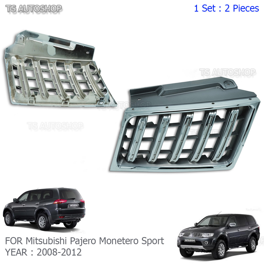 パーツ Mitsubishi chrome Grille Front Chrome Grill Grille Fit Mitsubishi Pajero Montero Sport 2008