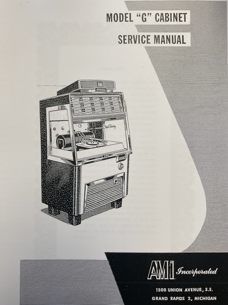 NEW* AMi Model G 40-80-120 MASTER SERVICE MANUAL! | eBay