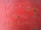 Vintage Military Gerry Jerry Can, Rusty USMC 20-5-77 DOT 5L, as is with dents — photo 2