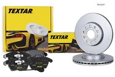 TEXTAR Bremsenset vorne Bremsscheiben + Bremsbeläge für AUDI SEAT SKODA VW