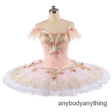 Professional Ballet Pink Pancake Ballet Tutu Dress Costume Adult Performance