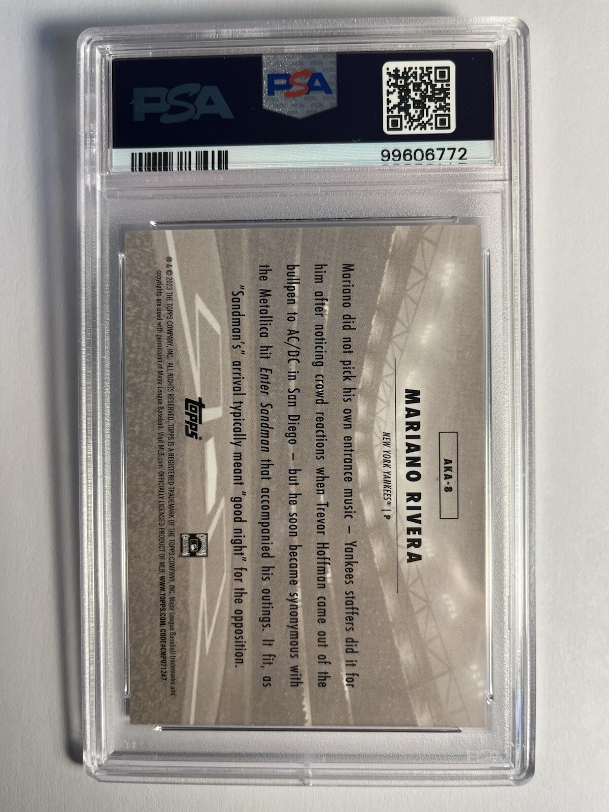 2023 Topps Update Series - AKA #AKA-8 Mariano Rivera⭐️PSA 9 Classic ‼️🐐 view 2