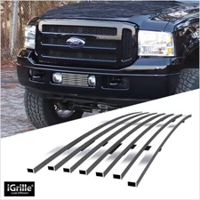 304 Stainless Steel Billet Grille Fits 2005-2007 Ford F250/F350 SuperDuty Bumper