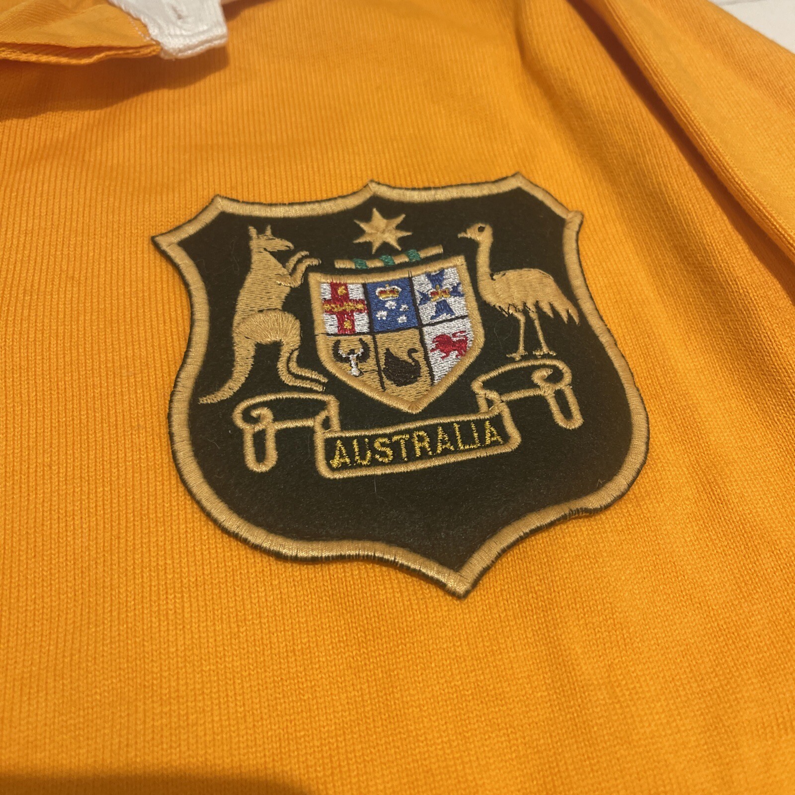 FILA Camicia da rugby ROWING BLAZERS AUSTRALIA GIALLA da uomo taglia XS $195