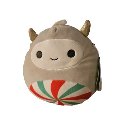 Squishmallows 6'' Nissa the Yeti Peppermint Candy Christmas Holiday Plush