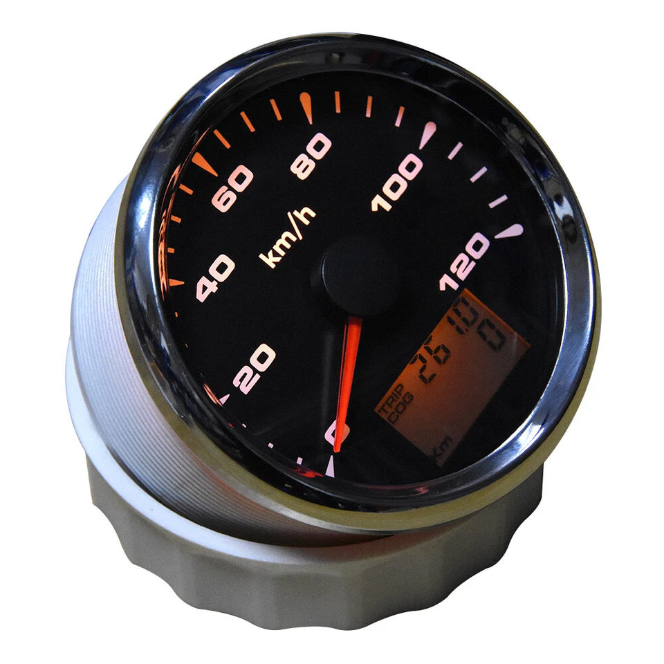 Calibrador velocímetro GPS coche retroiluminación 85 mm 8 colores 0-120 km/h medidor de odómetro Foto 4 de 4