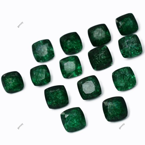 Natural Green Emerald Square Cut 112.00 Ct Rare Loose Gemstone Lot CERTIFIED - Picture 4 of 12